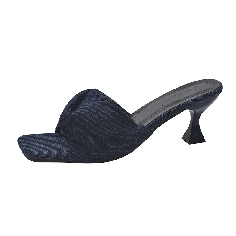 Women Flats Cowboy Slippers Fashion Beach Dress Shoes  Summer Femme Pointed Toe Flip Flops New Casual Slides Zapatos Mujer