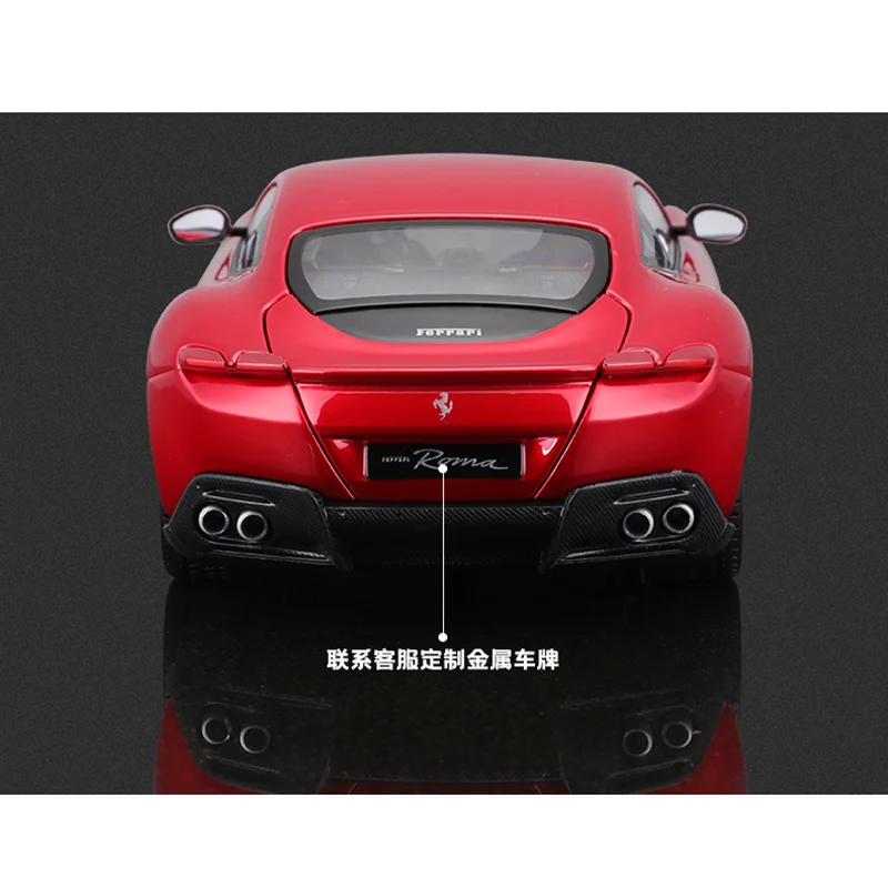 Bburago 1:24 Scale NEW RED Ferrari ROMA Alloy Luxury Vehicle Diecast Cars Model Toy Collection Gift