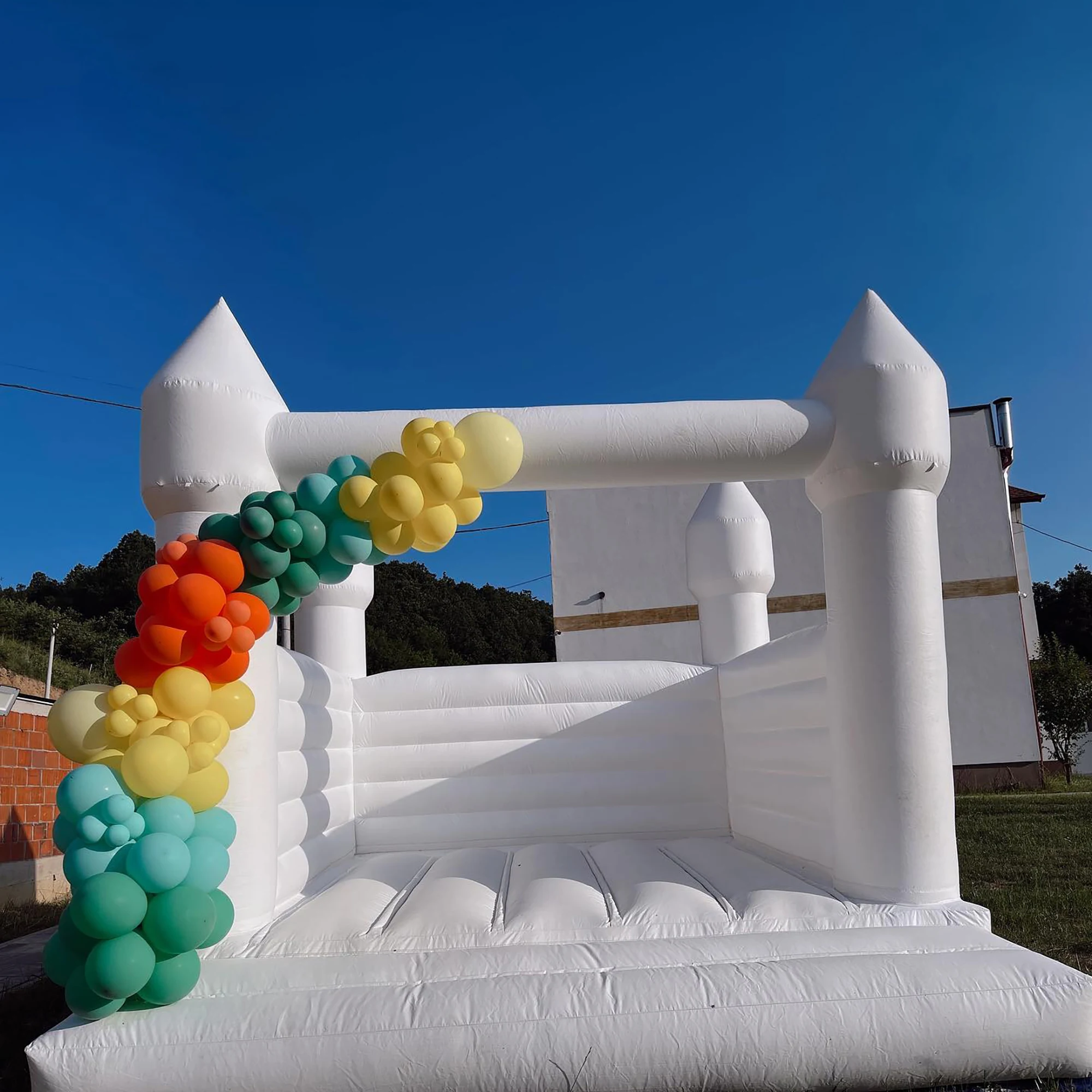 Inflatable Jumping Castle13x8x8ft multicolor Bounce House For Kids Jumping Birthday Party Games Bouncy House Halloween Outdoor