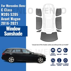 For Mercedes Benz C Class W205 S205 Avant Wagon 2016-2021 Car Sunshade Front Windshield Curtain Rear Side Window Sun Shade