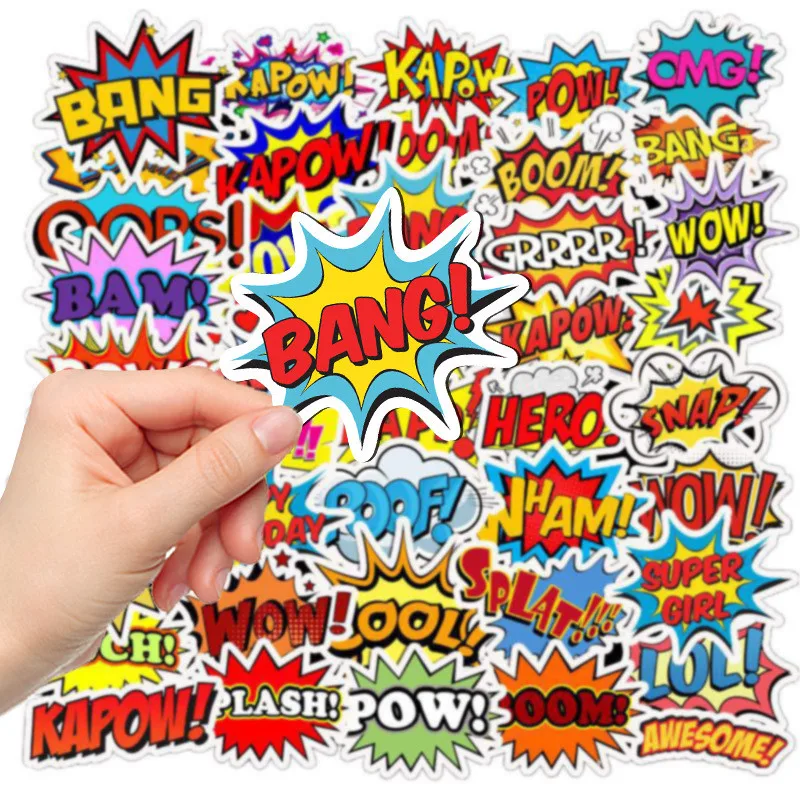 50 peças adesivos de letras surpresa em inglês rock-à prova d'água e removíveis para bagagem, decoração de mala gravaçãoYourLife Store