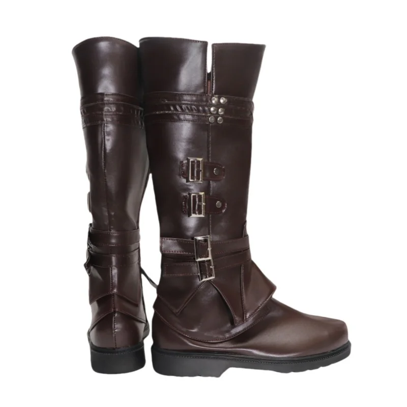 Ezio Auditore Cosplay Party Boots Halloween Party Shoes Unisex Game Assassin Cosplay Boots