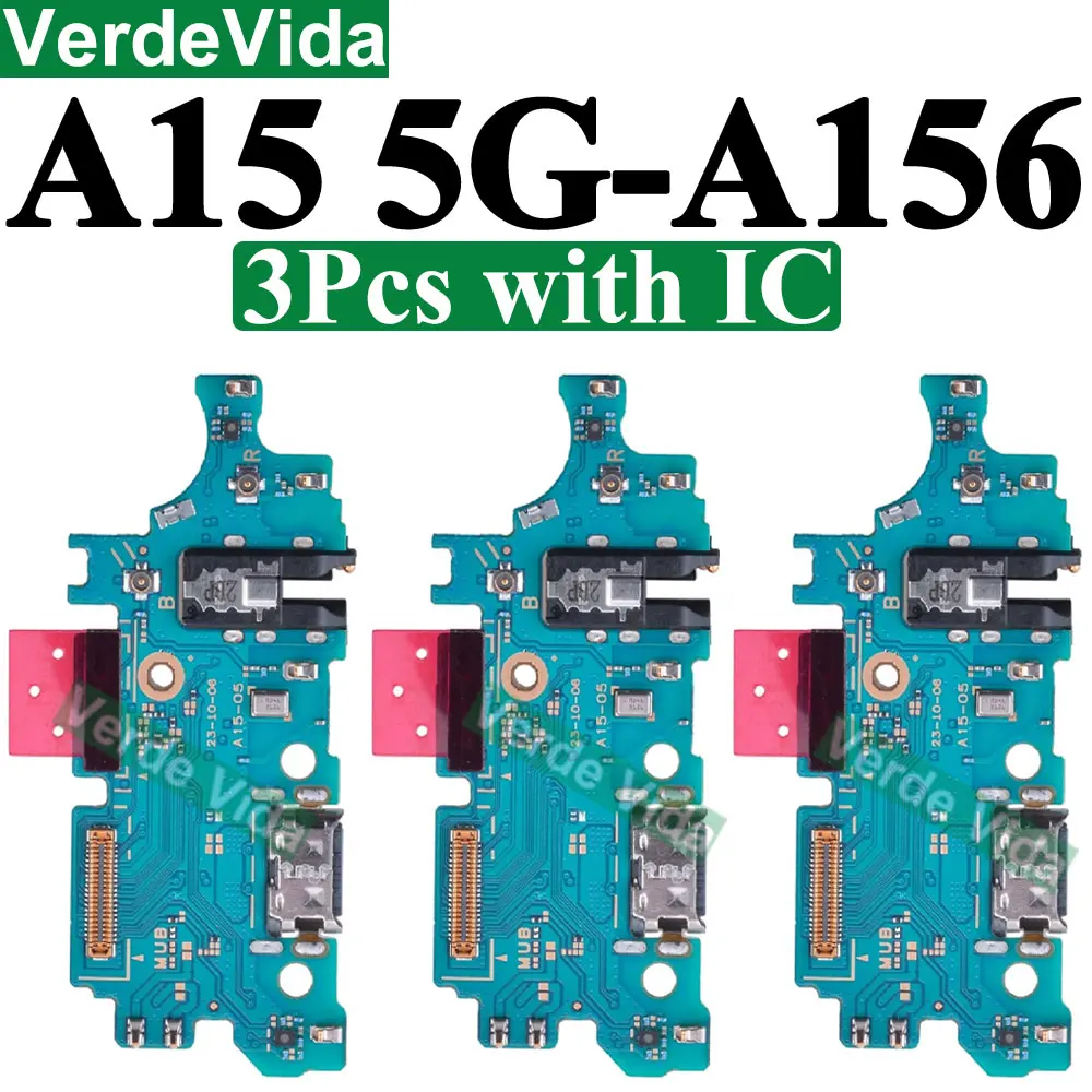 3Pcs USB Charging Port Board Flex Cable for SamSung A145F A146P A156 A546 A15 A25 A35 A05 A55 A24 A34 A54 A04 A556 A14 A04s A05s image 5