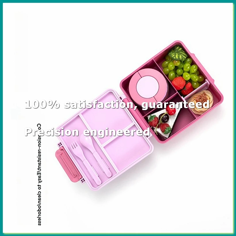 Bento Lunch Box for Kids with Cutlery Kids Leakproof Lunch Food Containers Kids Thermo Insulated Hot Food Jar A-A09G