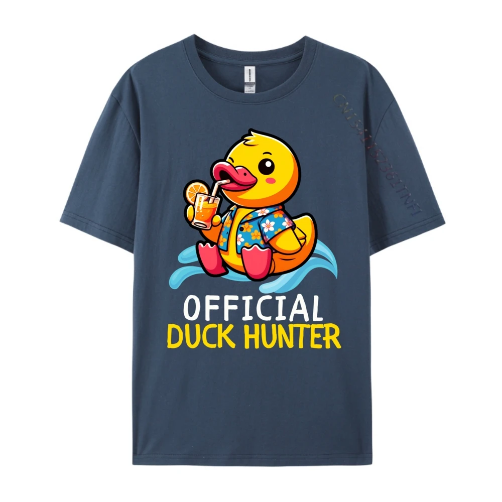 Duck Cruise Boat Shirt Rubber Duck Hunting Squad Camisas Basicas Hombre Men's Shirts Camisa Casual Hip Hop Polyester Man Tshirt