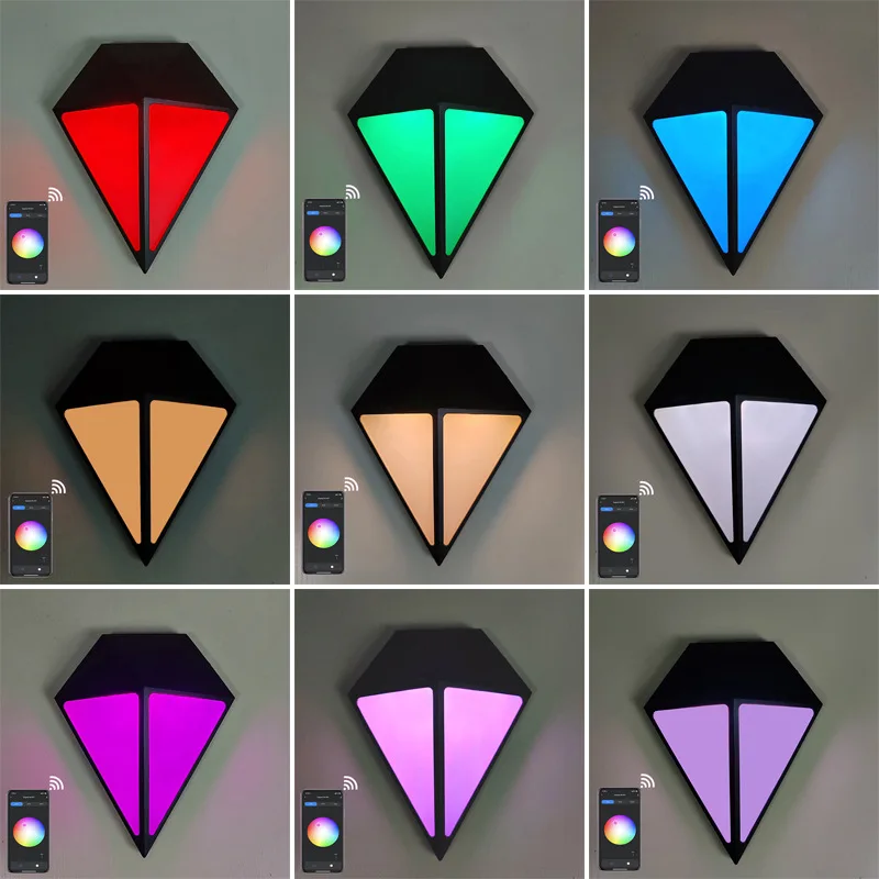 Tuya WiFi Bluetooth Outdoor Waterproof Wall Lamp 85-265V RGB Dimmable Smart APP Control Works with Alexa Google Courtyard