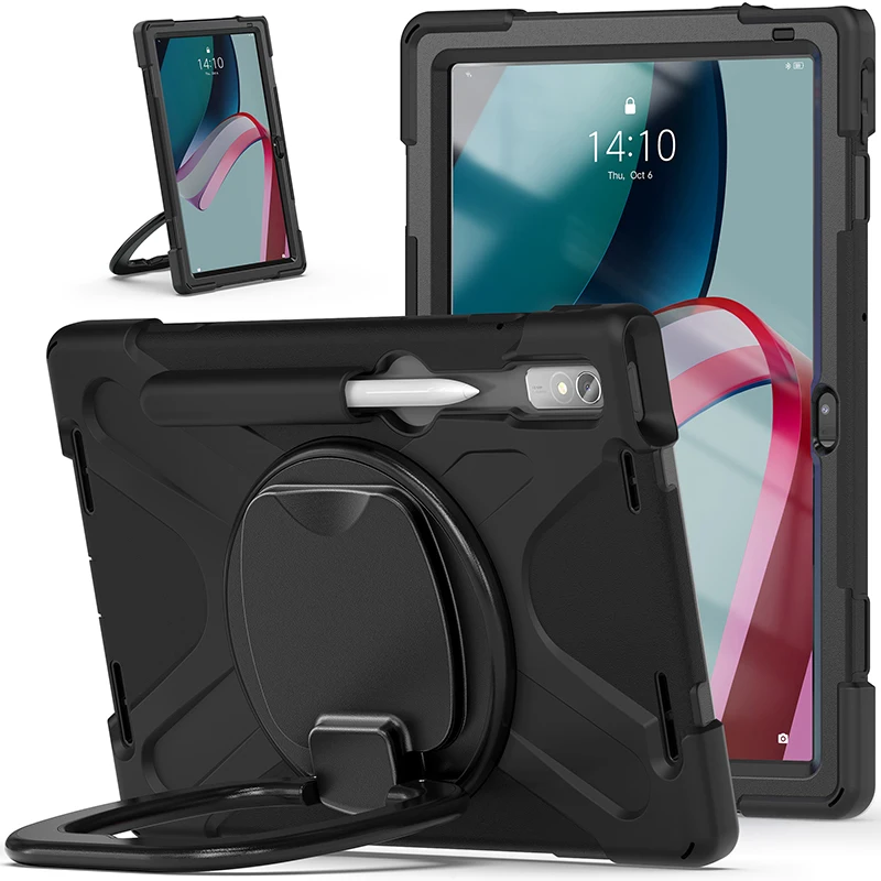 

Case For Lenovo Tab P11 Pro 2nd Gen 11.2 inch 2022 TB138FC TB132FU Tablet Case Shoulder Strap 360 Rotation Protective Cover