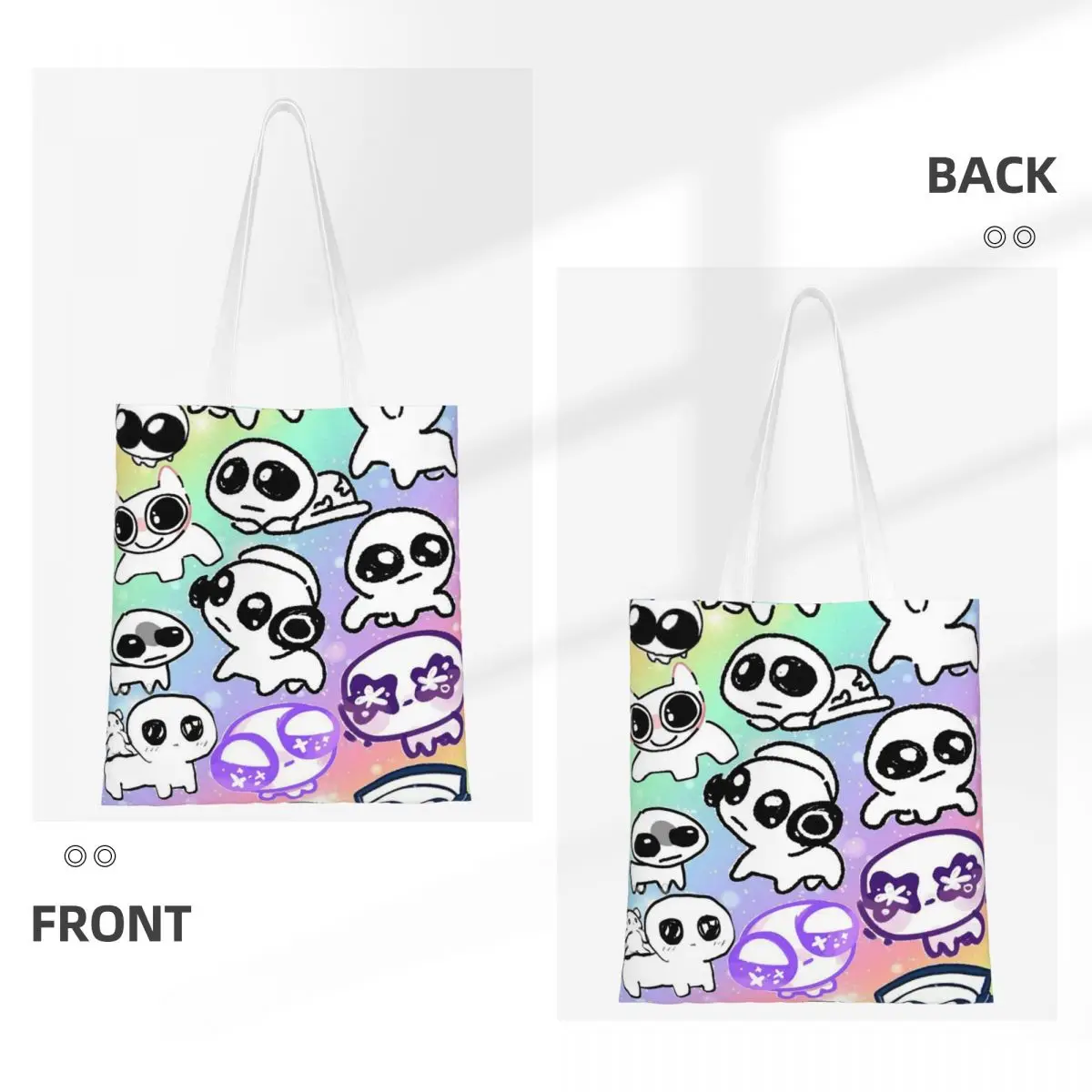 TBH Autism Creature Meme Yippee Shopping Bags Women Canvas The Tote Bag Reusable Girls Shoulder Tote Travel Handbag