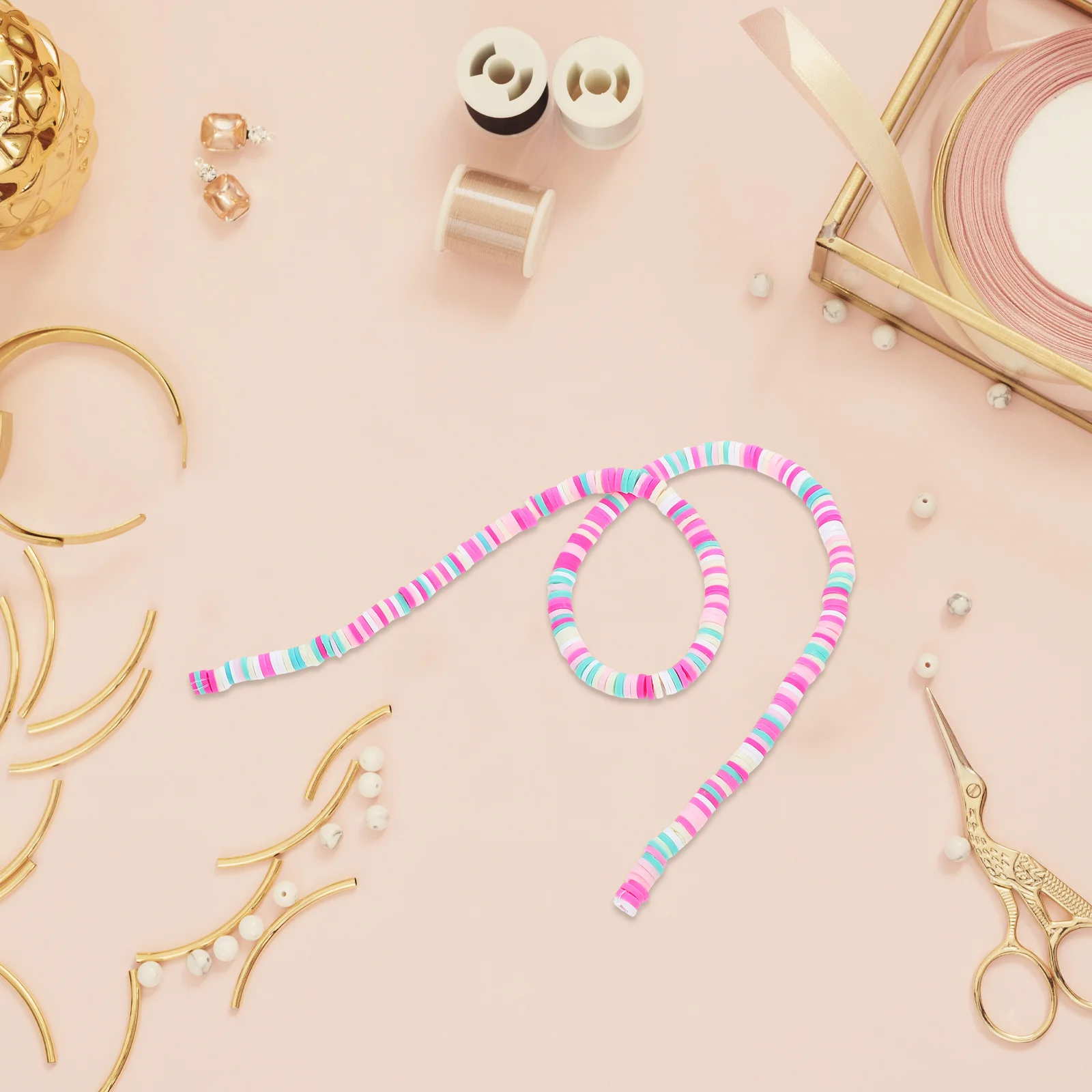 

2800pcs Soft Clay Beads 6Mm Polymer Clay Bead Kit For Diy Jewelry Making Necklace Bracelet Craft Bohemian Spacer Beads Set