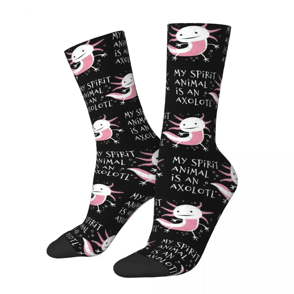 Cute Amphibian - My Spirit Animal Is An Axolotl Socks High Quality Stockings All Season Long Socks Man Woman Birthday Present