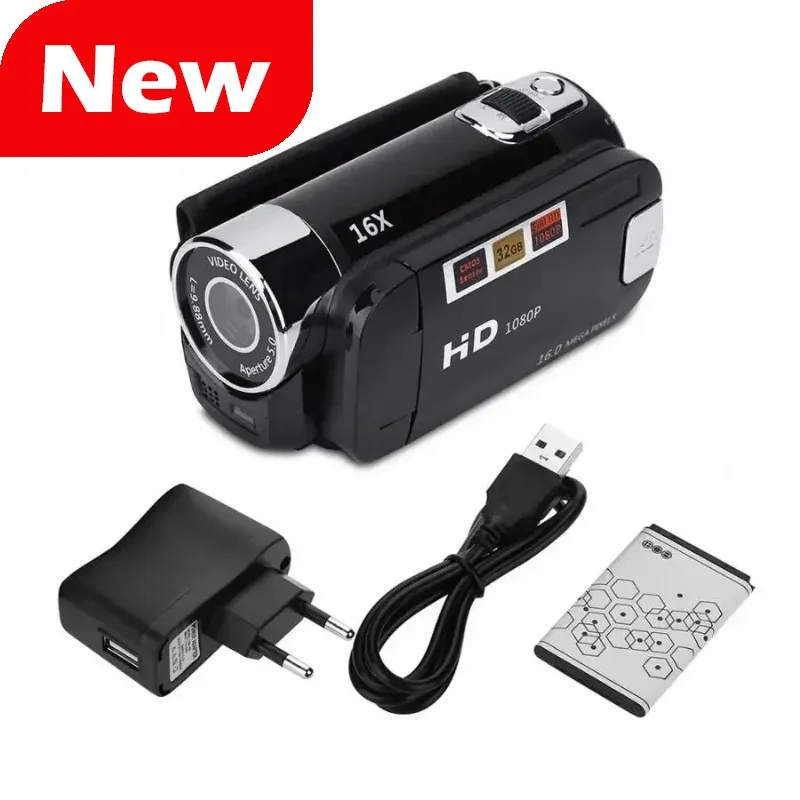 16MP HD Digital Camera 1080P Full HD Digital Video Camcorder 270 Degree Rotation Screen 16X Night Vision Zoom Shooting Cam