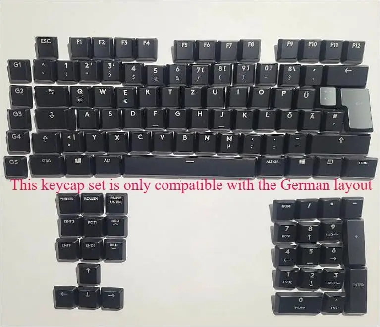 

New Light Transparent Button Cap for German Layout Logitech G813/G815/G913/G915/G915TKL Series