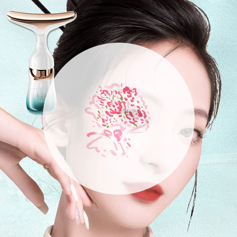 مدلك الوجه عالي التردد الاهتزاز على شكل حرف V تدليك الوجه رفع تجديد بشرة الوجه مكافحة الشيخوخة جهاز التجميل أدوات التجميل