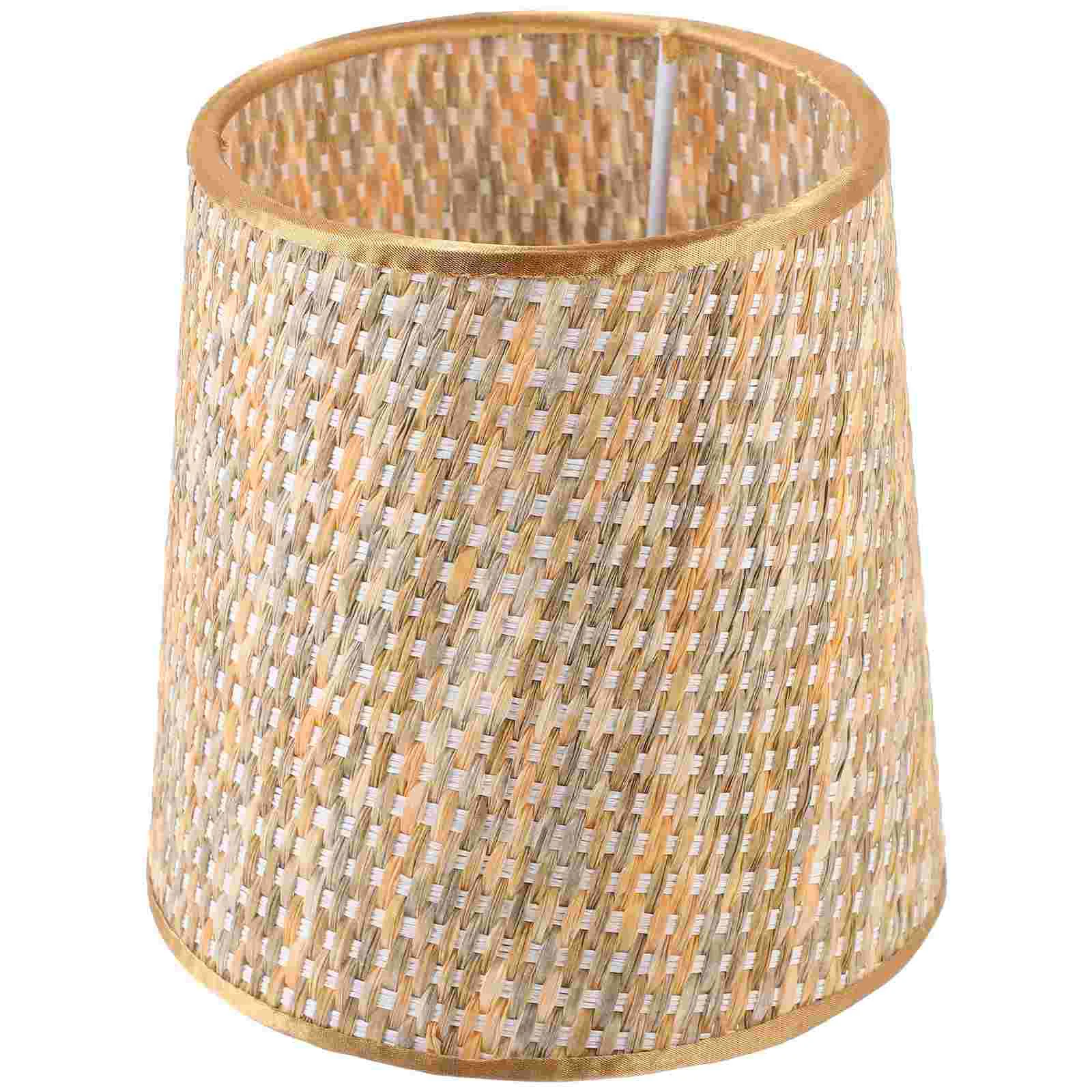 

Small Lamp Shade Rattan Woven Lampshade Table Lamps Floor Light Clip On Fabric Cloth Chandelier Shades Lampshade Floor Light