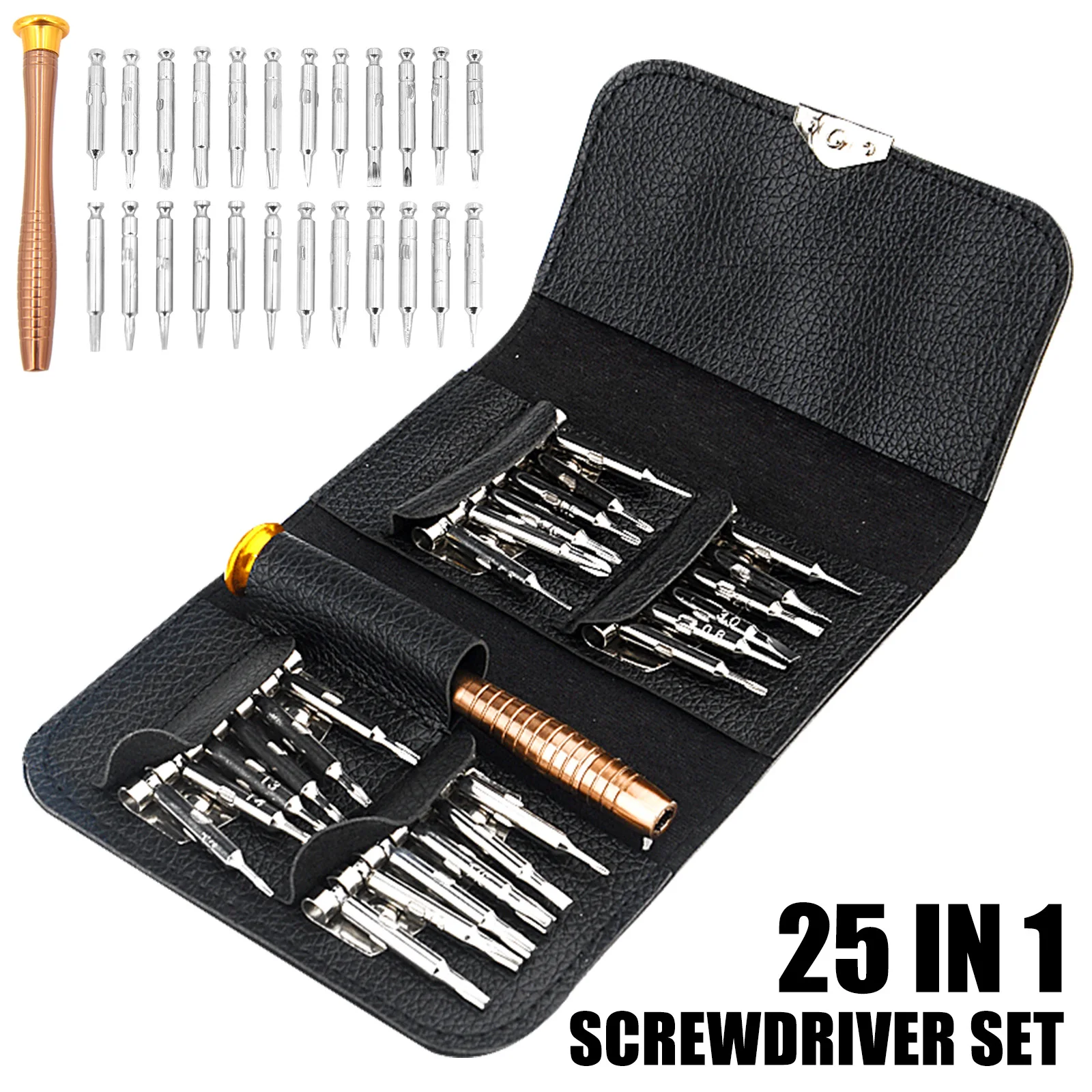 

Mini Precision Screwdriver Set 25 in 1 Electronic Torx Screwdriver Opening Repair Tools Kit for iPhone Camera Watch Tablet PC