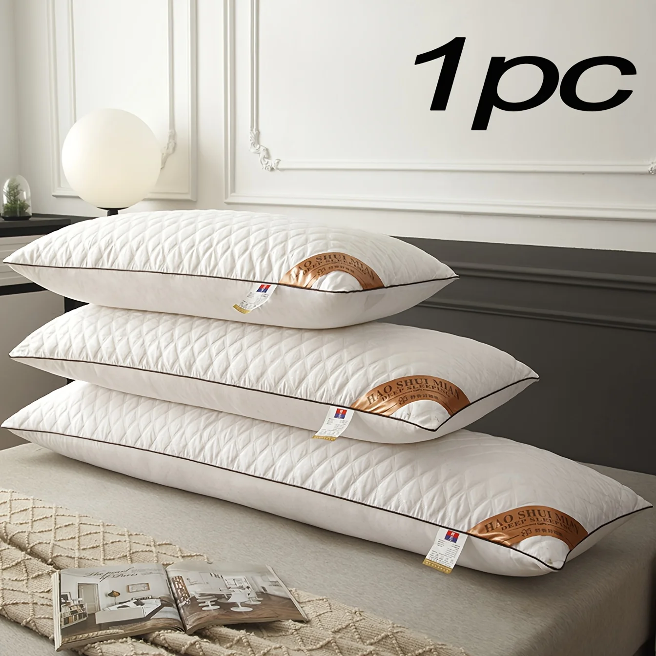 

Quilted Grid Body Pillow Multiple Sizes Ergonomic Support Posture Correction Bed Pillow Side Sleeper Pillow Quilt Texture Cojin