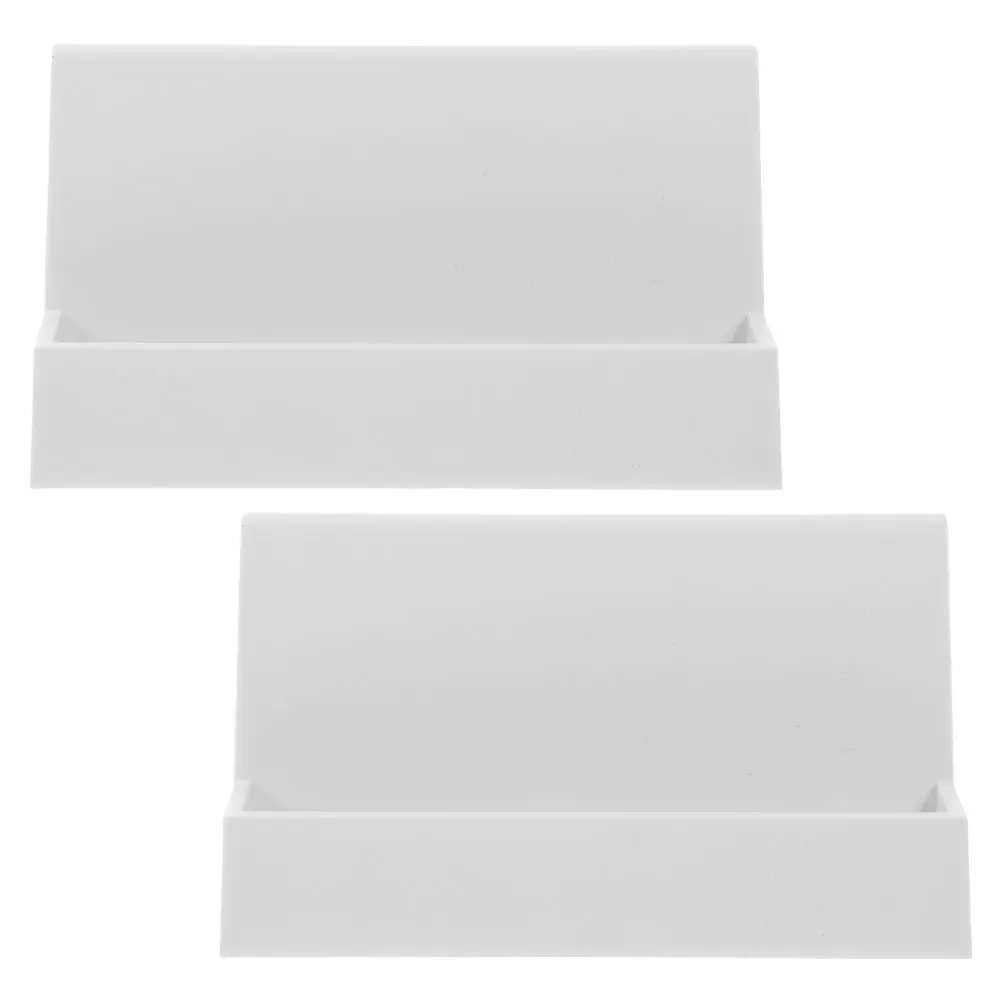

2 Pcs Business Card Storage Rack Display Holder Shelf for Office Organizer Desk Cards