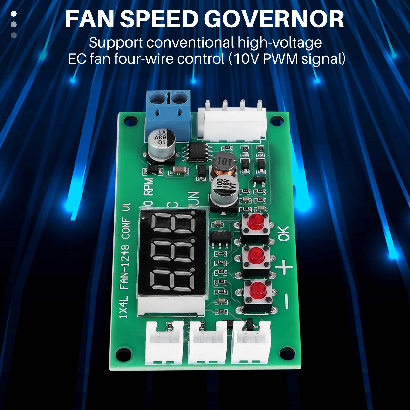 A23F-DC 12V 24V 48V 5A 2 3 4 Wire PWM Motor Fan Speed Controller Governor Temperature Control Support EC EBM Fan
