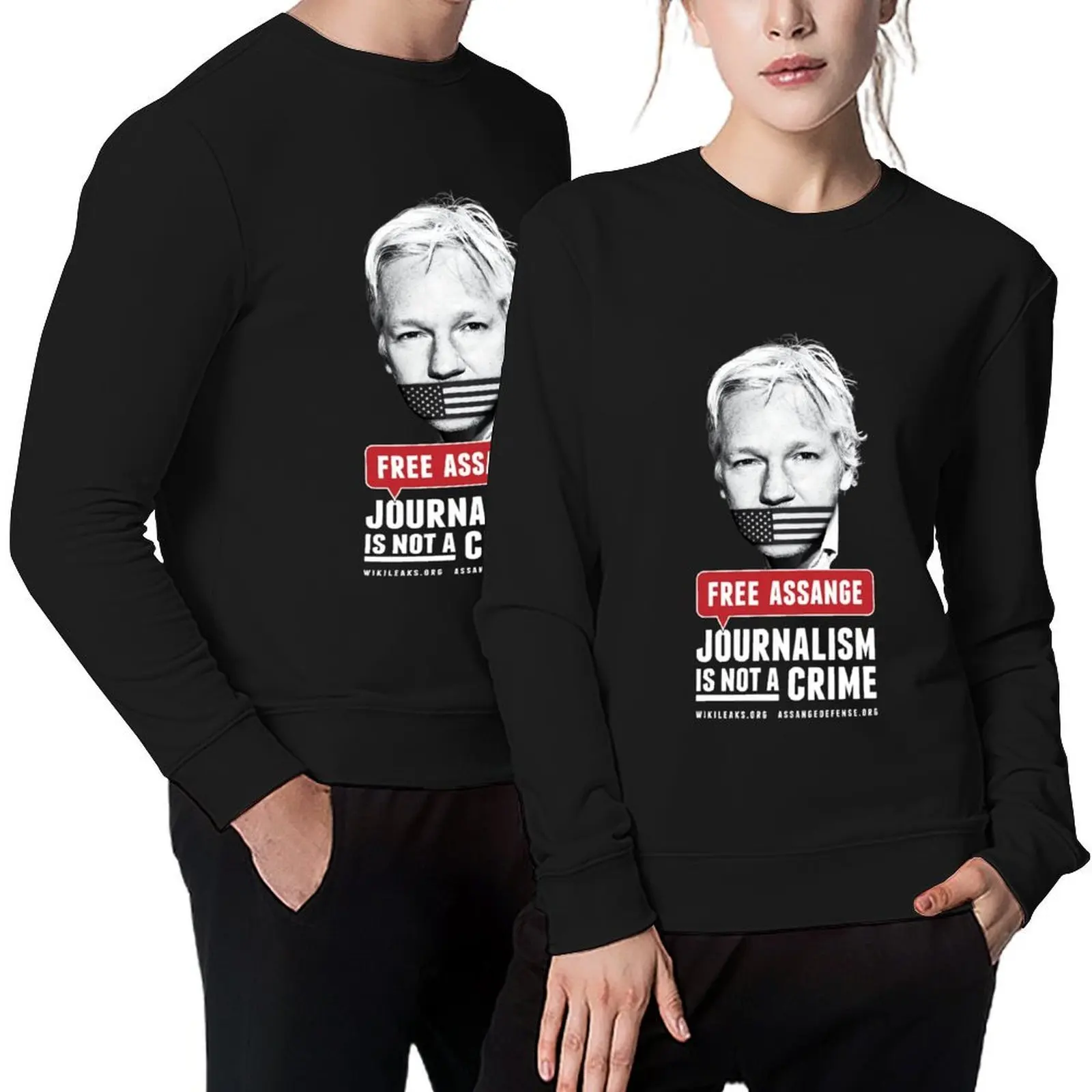 

Assange - Billboard Pullover tracksuit men's clothes autumn aesthetic clothing sweatshirt