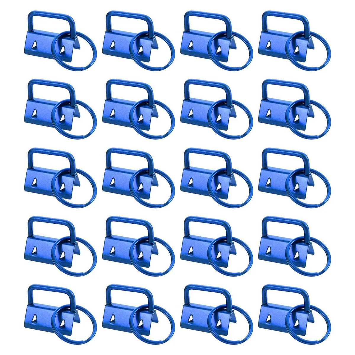 20PCS Key Fob Hardware with Keychain Rings for Bag Webbing,Blue