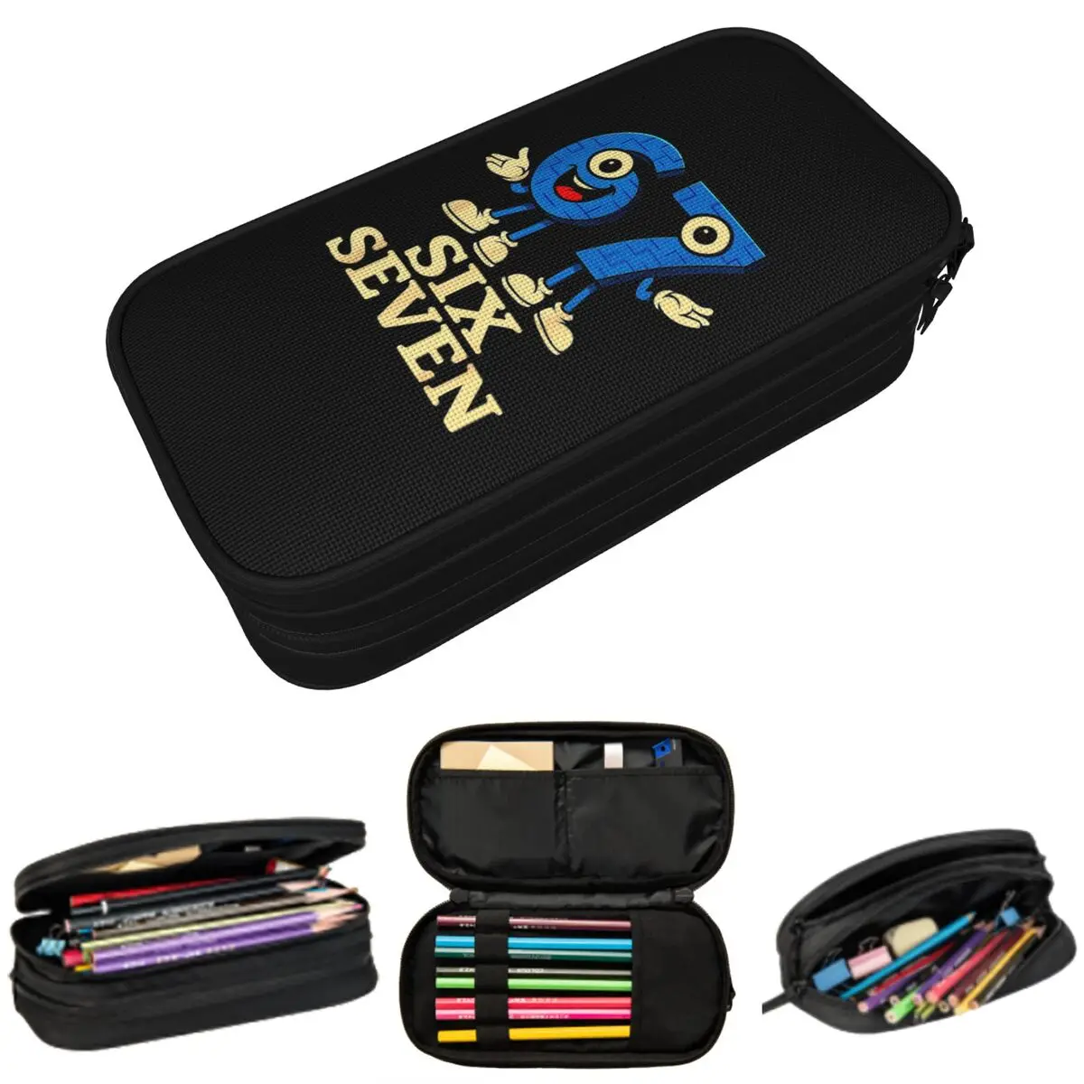 Number 67 Building Blocks Print Pencil Case for Kids School Pen Box Pencil Bag Stationery Supplies Pen Holder Bag