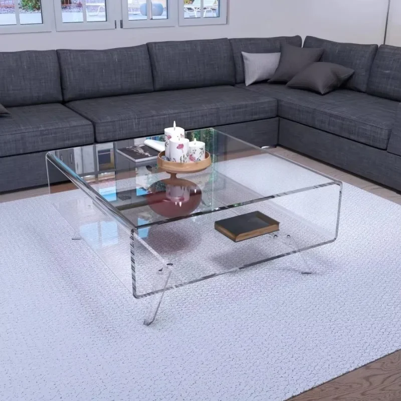 High Quality Customized Size Design Multifunction Furniture Acrylic coffee table