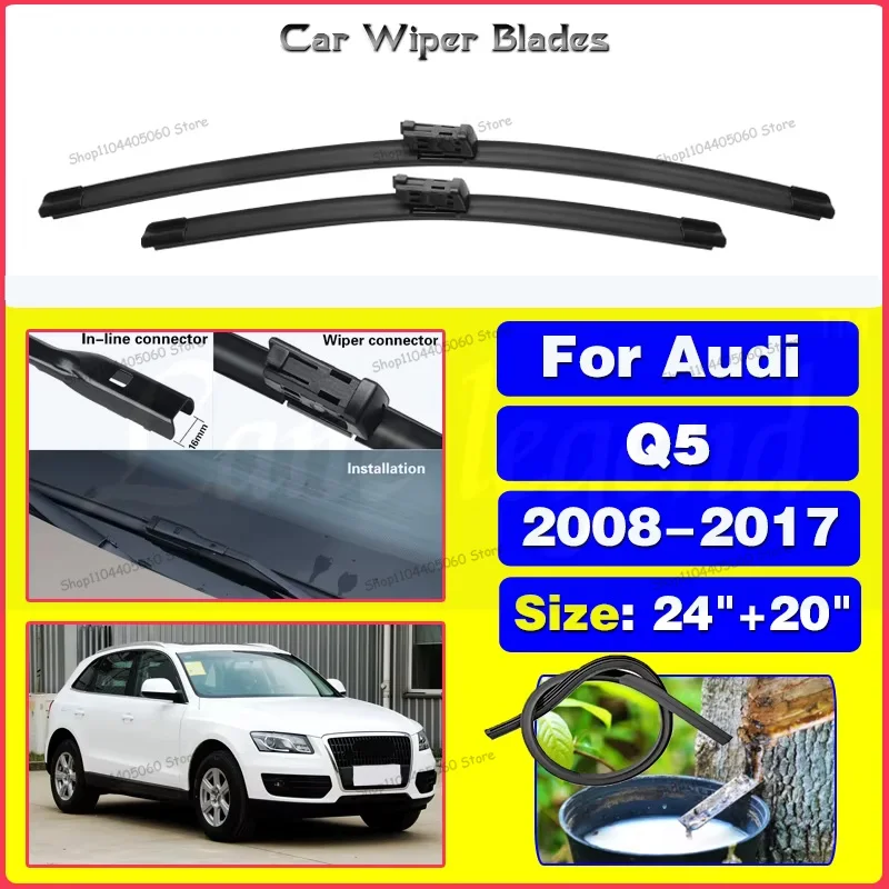 

Wiper Front Wiper Blades For Audi Q5 2008 2009 2010 2011 2012 2013 2014 2015 2016 2017Windshield Windscreen Front Window 24"+20"