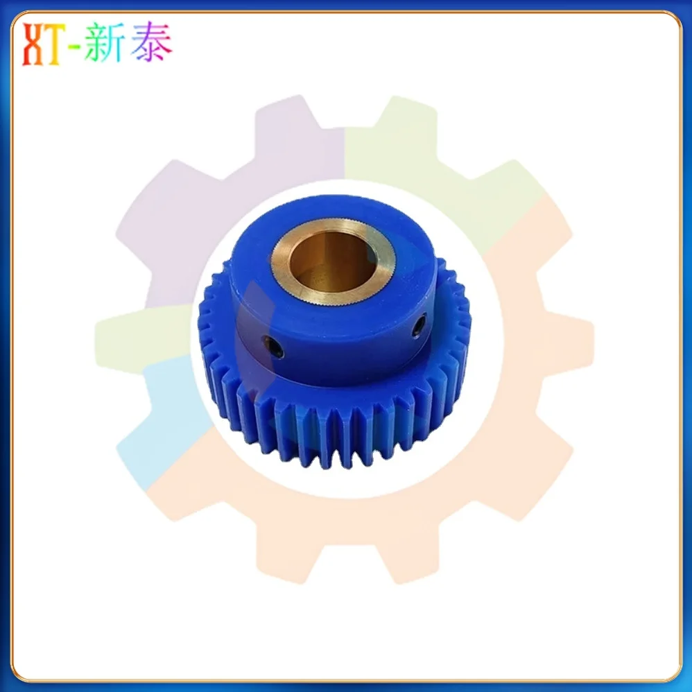 Best Quality 40 Teeth 84x25x46mm Blue Plastic Gear For Printing Machine Spare Part