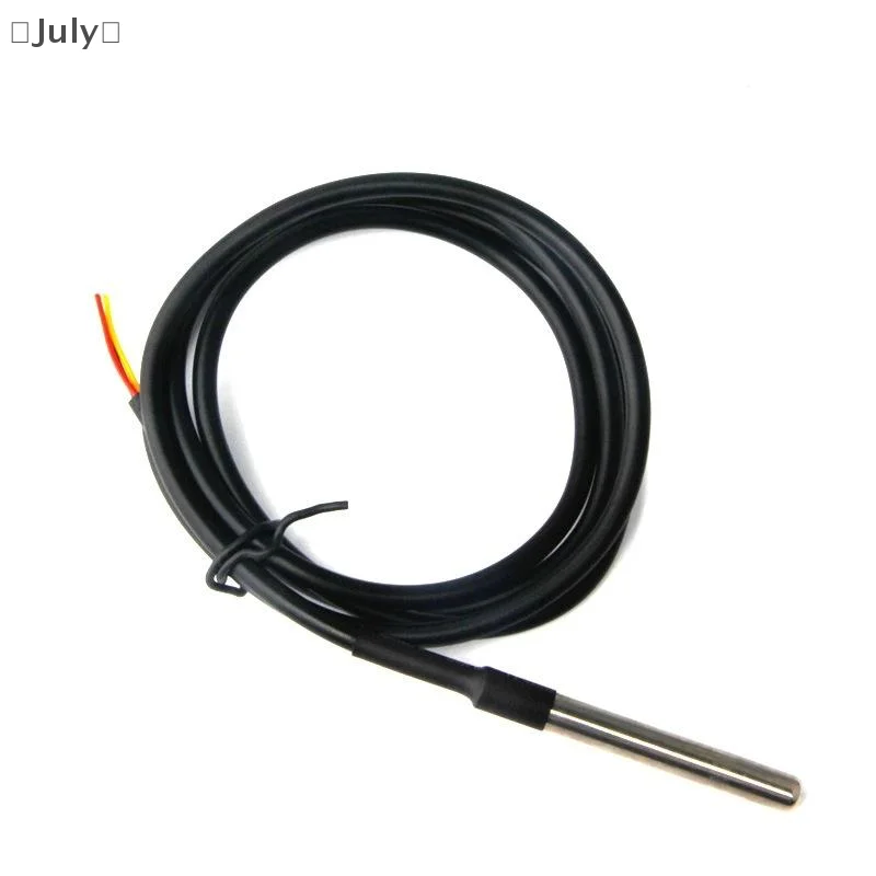 DS18B20 Cable de Sensor Digital impermeable a prueba de humedad a prueba de herrumbre 100Cm adaptador de Terminal de sonda de acero inoxidable