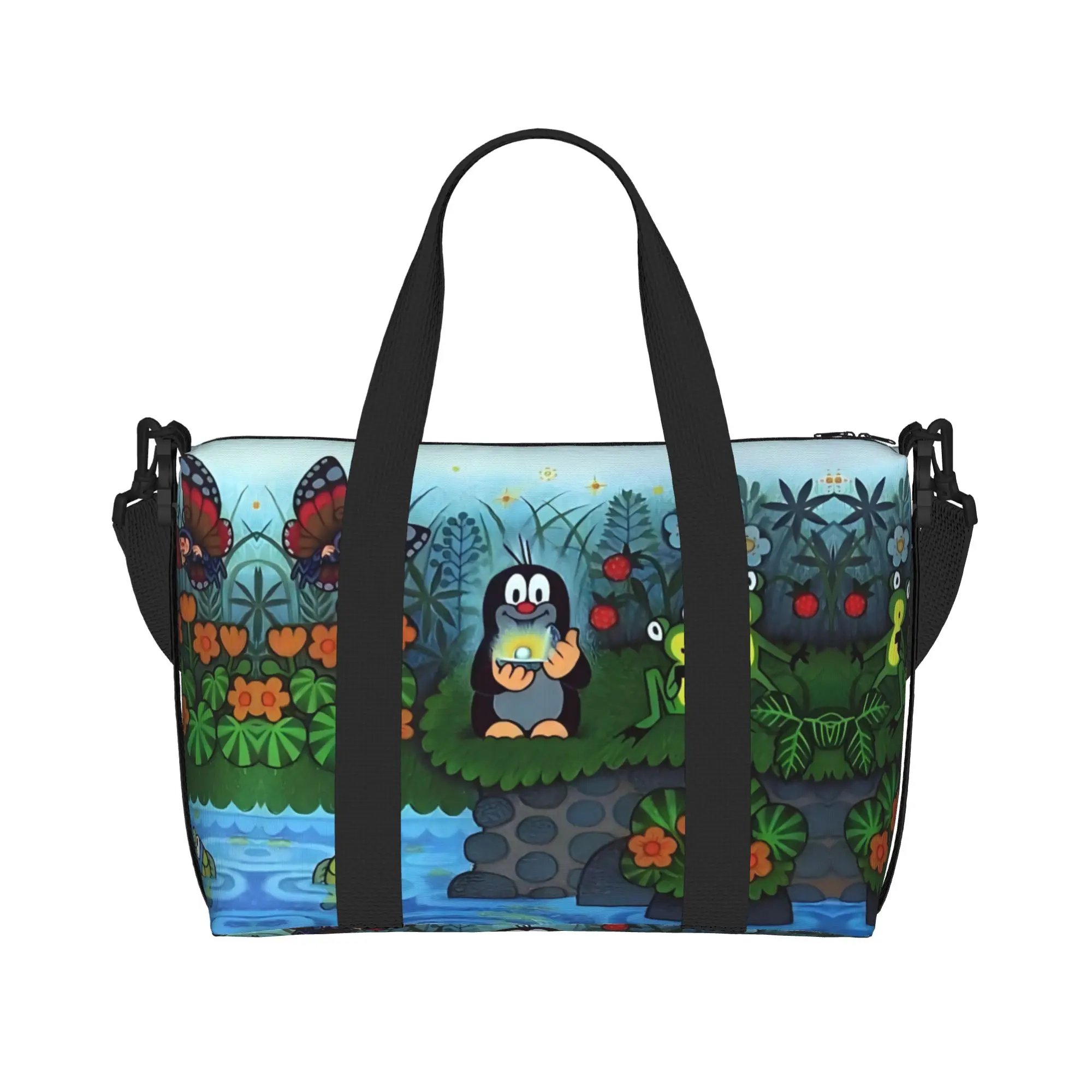 Custom Large Czech T-The L-Little M-Mole Krtek  Krtecek  Tote Bag for Women Cartoon Anima  Shopper Shoulder Gym Beach Travel Bag