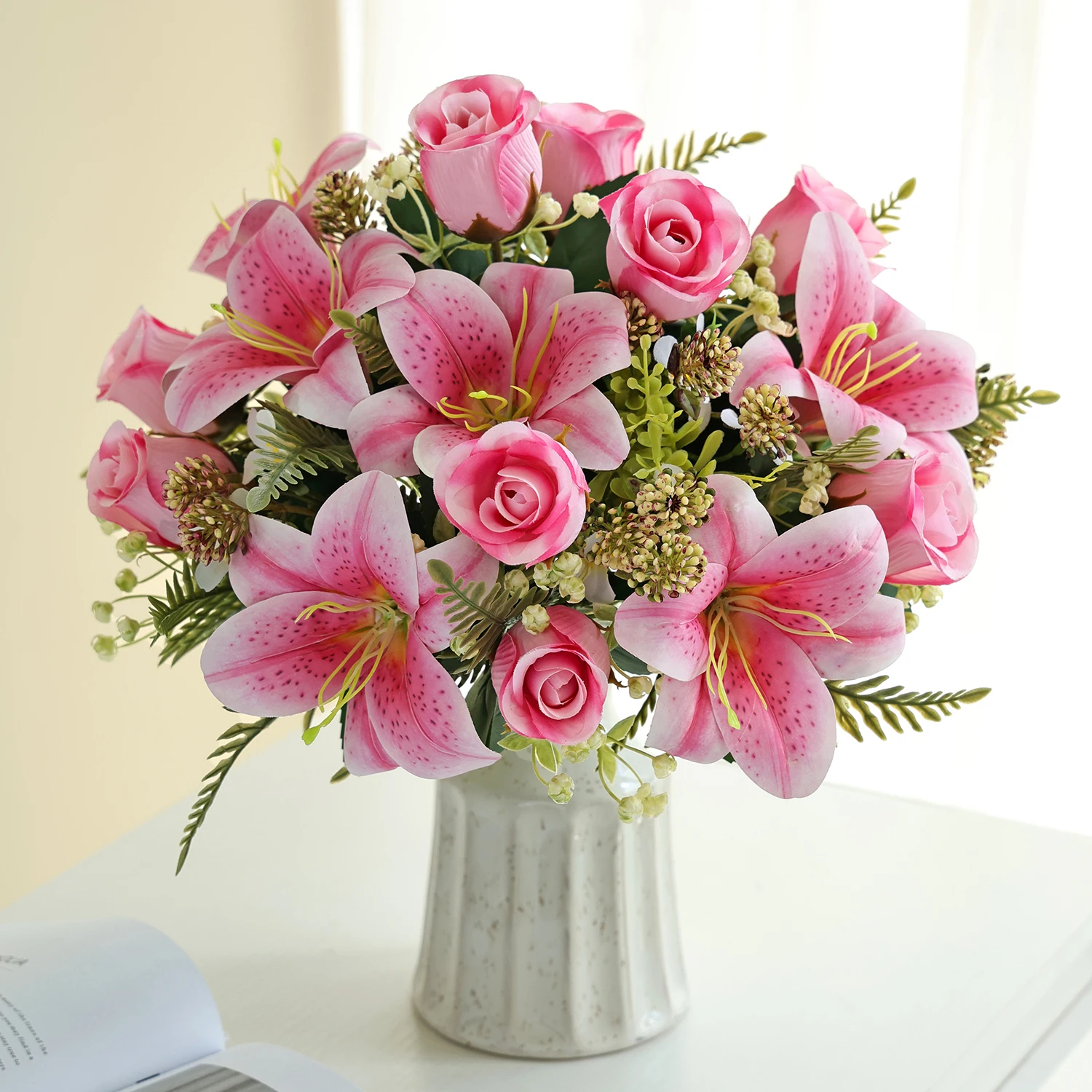 Silk Artificial Flowers Hot Sales Orchid Wedding Bridal Bouquet Home Room Outdoor Garden Wall Festival Diy Gift Box Decora Cheap