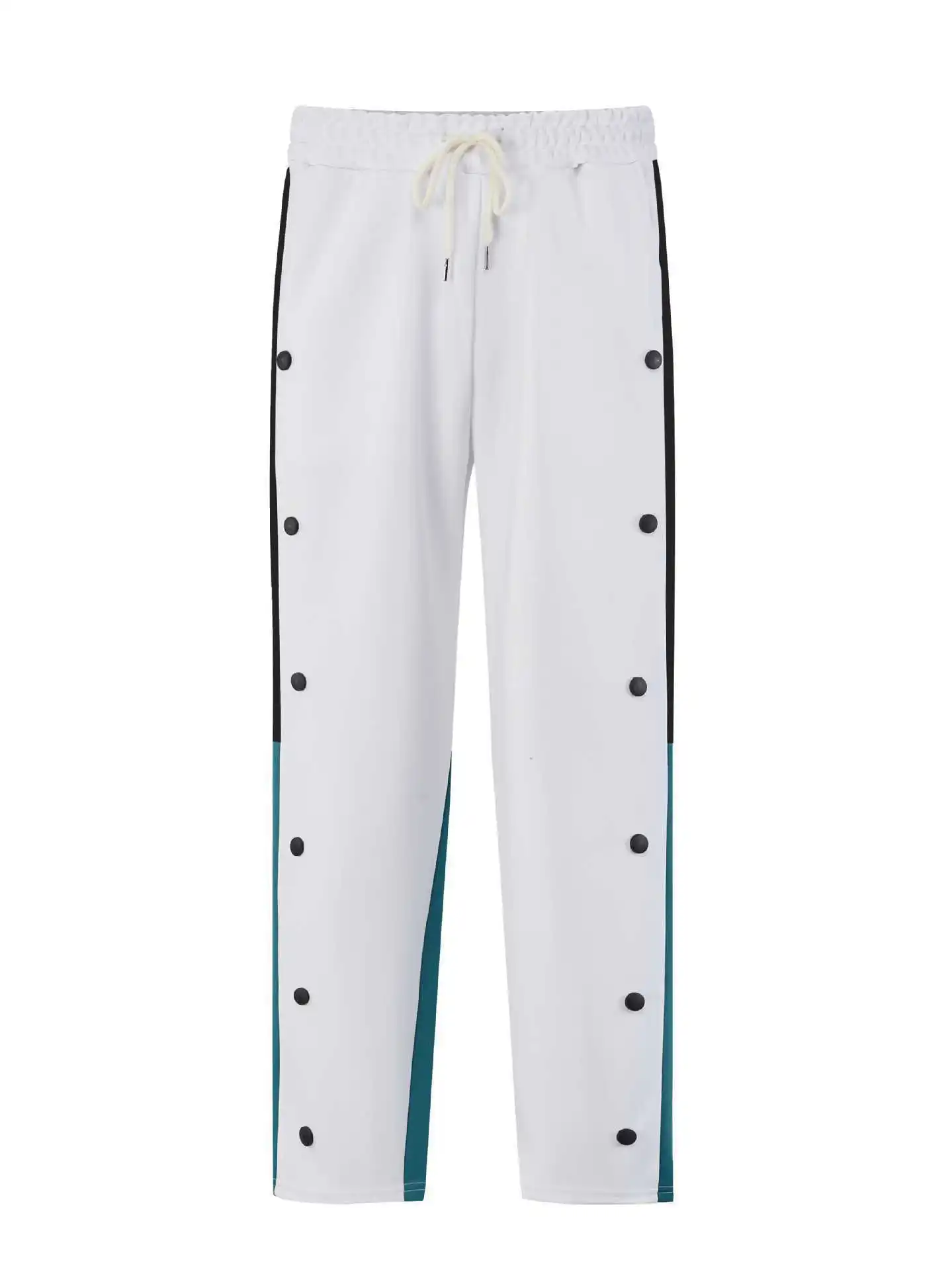 2025 Four Seasons Cross border New Sports Men's Pants Color blocked Straight Tube Large Drawstring Men's Casual Pants