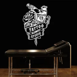 Tattoo Shop Sign Wall Decals Vinyl Art Modern Interior Design Tattoo Studio Decor Door Window Room Sticker Mural Wallpaper Z569