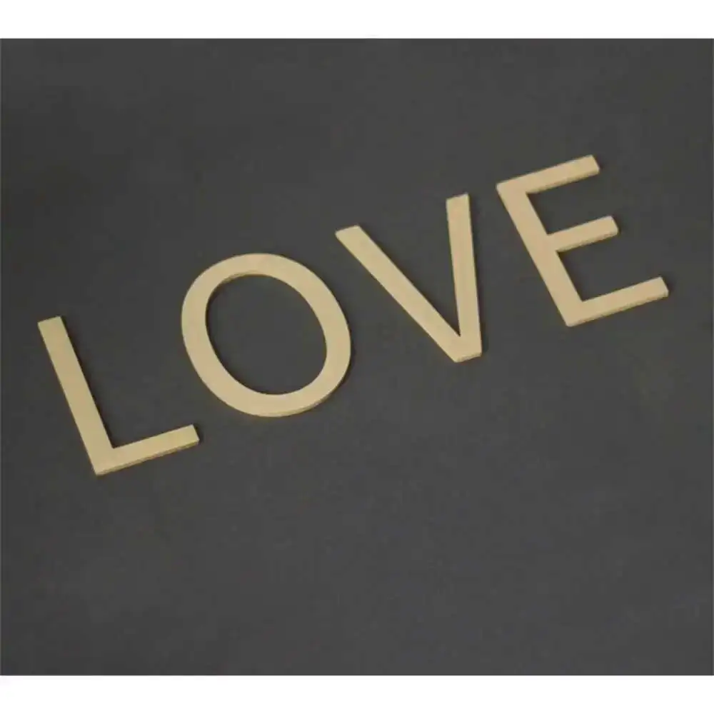 Original Nordic Simple Creative Brass Numbers English Letters Home Number Plate Wall Decoration