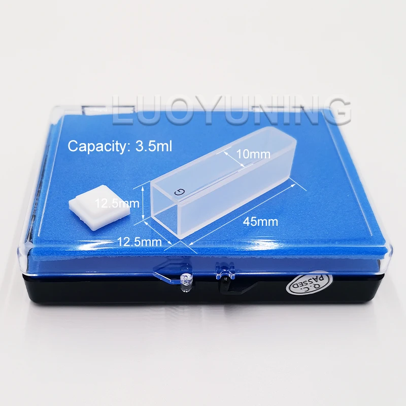 Celda de muestra de cubeta de vidrio, 4 piezas, 10mm, 3,5 ml, para 751/752/722 especómetros, detección de residuos de pesticidas MAPADA, investigación científica