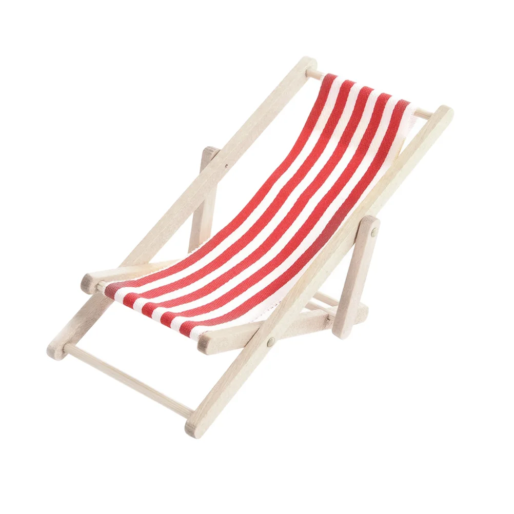 Mini House Chair Crafts Miniature Adornments Beach Decorations Furniture Wooden Child Outdoor Chairs
