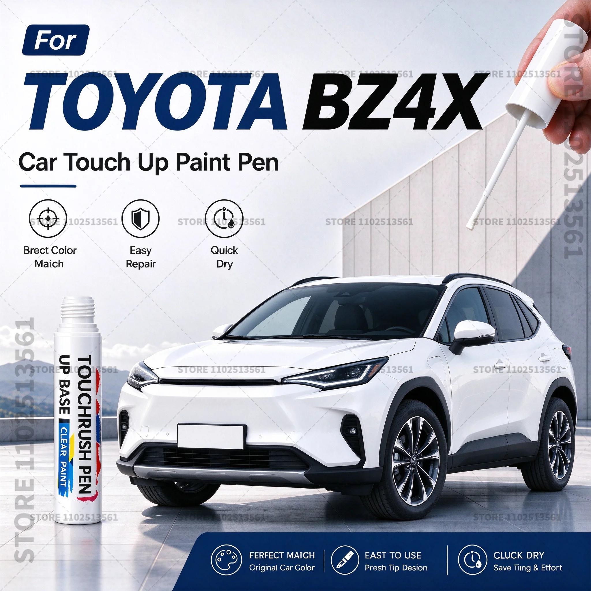Car Scratch Remover Paint Pen Touch Up Marker for Auto Body Repair Door Bumper Fender Accessories For Toyota BZ4X White Black