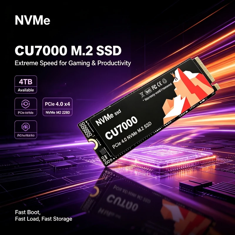 M.2 NVMe SSD CU7000 500GB 1TB 2TB PCIe 3.0 4.0 Internal Solid State Drive for Laptop Computer