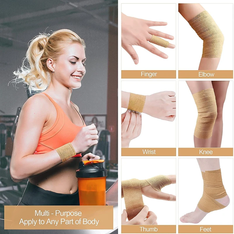 Sport Bandage Elastische Hansaplast Selbst Klebeband Schützen Handgelenk Palm Finger Arm Schulter Knie Knöchel Haustiere Bein Tattoo Sicherheit – Detail 1
