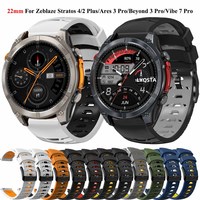 22mm Wirstband For Zeblaze Stratos 4/3/Vibe 7 Pro/Beyond 3 pro Silicone Soft Strap For Zeblaze Btalk/Swim Smartwatch Watchbands