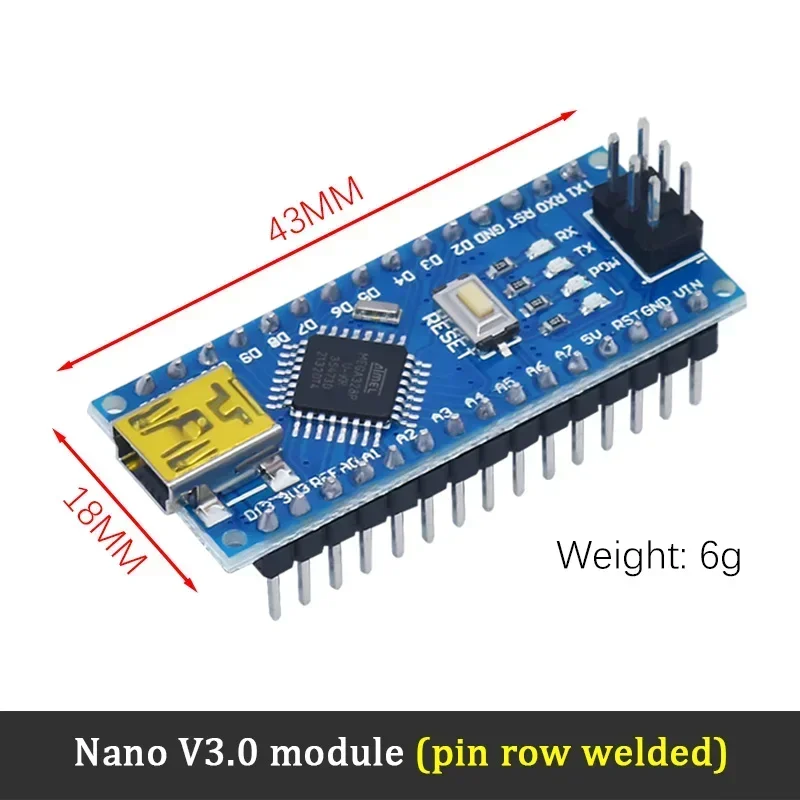 For Arduino Nano 3.0 Atmega328 Module CH340 Serial Port Module PCB Development Board CH340 Chip Simple Expansion Board