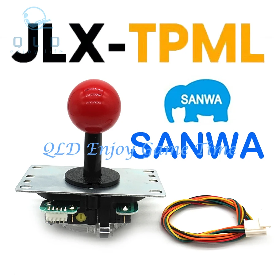 joystick-sanwa-d'origine-japonais-jlx-tpml-8yt-sk-silent-leaf-reglable-jeu-de-combat-d'arcade-console-ps4-5-broches-8-directions-tekken