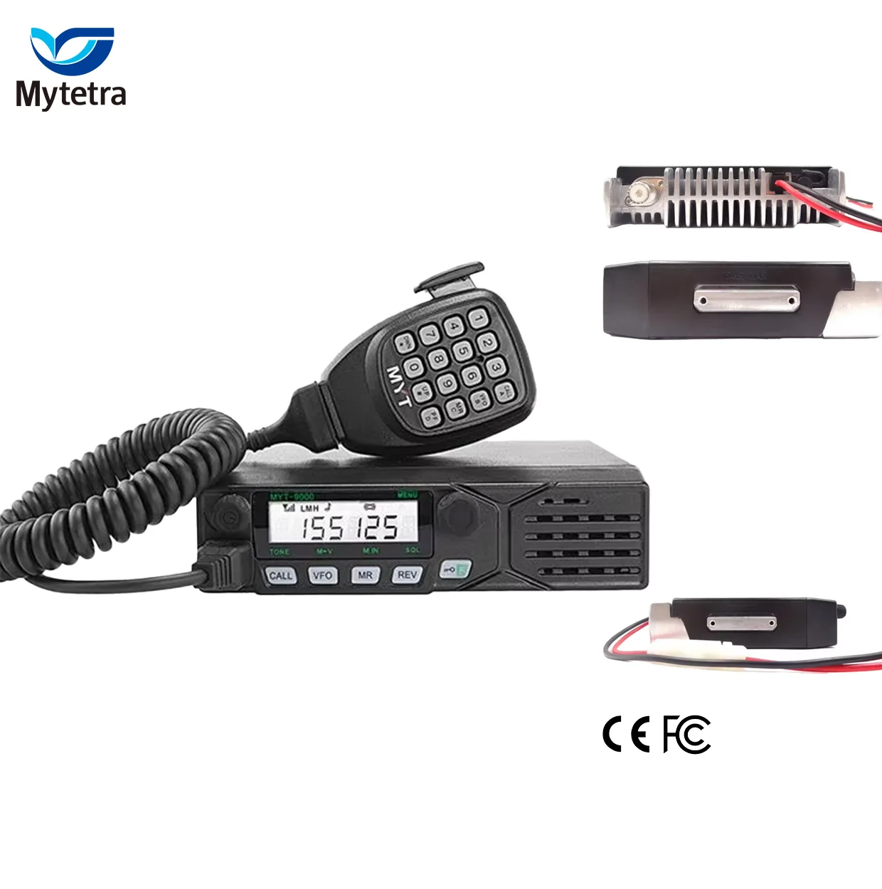 MYT-9000 60W High-Power Mobile VHF Ham Band Vehicle-Mounted HF Transceiver 400-470/136-174MHz Frequency Range 2500-3000mAh