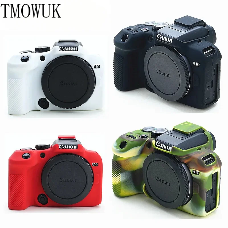 

For Canon EOS R10 Protective Cover Soft Silicone Armor Skin Case Camera Bag Body Black Red Yellow White Brown Camouflage Colour