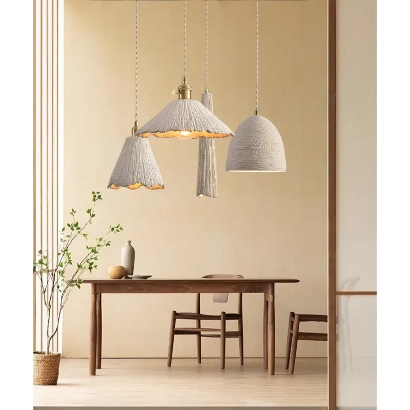 

Japanese Wabi Sabi Micro Cement Chandelier French Cream Personality Modern Taiwan Net Celebrity Homestay Bar Restaurant Lamp
