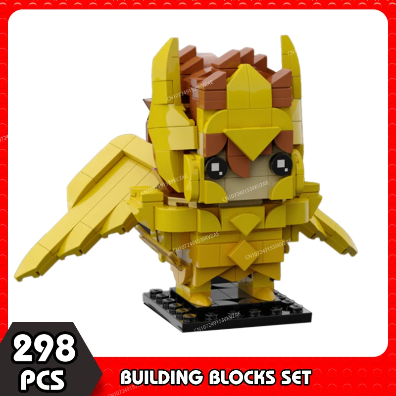 Moc Saint Seiyaed Golden Twelve Constellation Brickheadz Building Blocks Japanese Anime Action Figures Warrior Bricks Toys