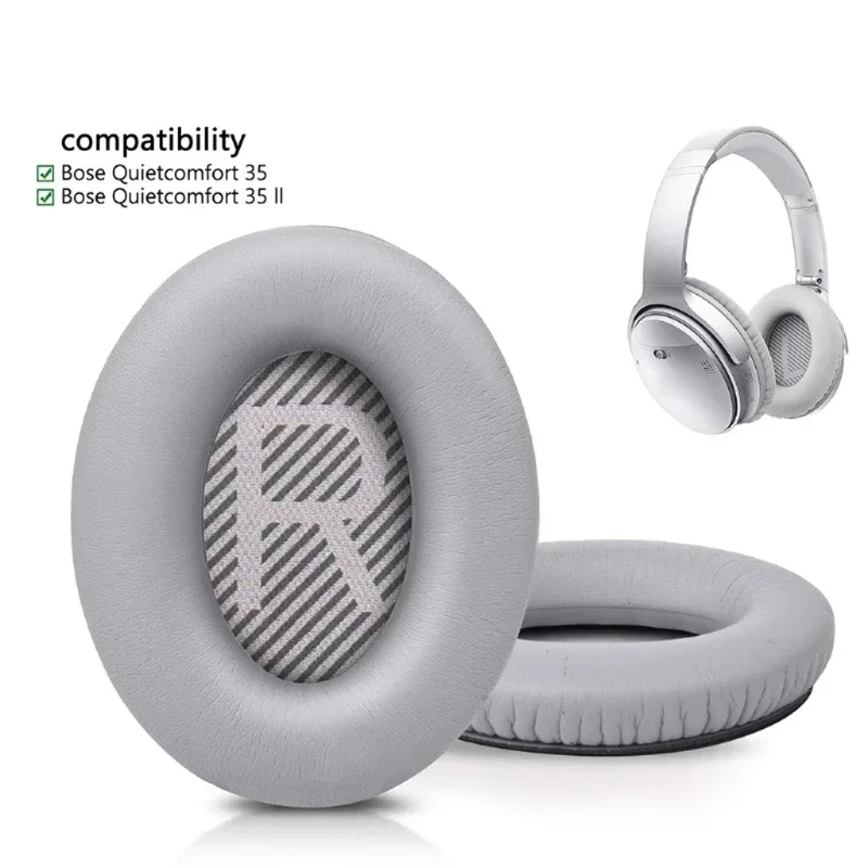 교체용 이어패드, BOSE QC35, QuietComfort 35 및 35 II 헤드폰, 메모리 폼 이어 쿠션, 지렛대 포함 하이 퀄리티