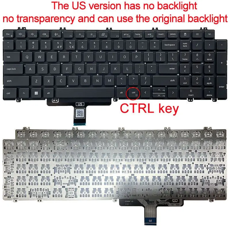 Nowa amerykańska klawiatura do DELL Latitude 5520 5521 5530 5531 Precision 3560 3561 P104F 3570 3571 3580 angielski laptop — zdjęcie produktu 5