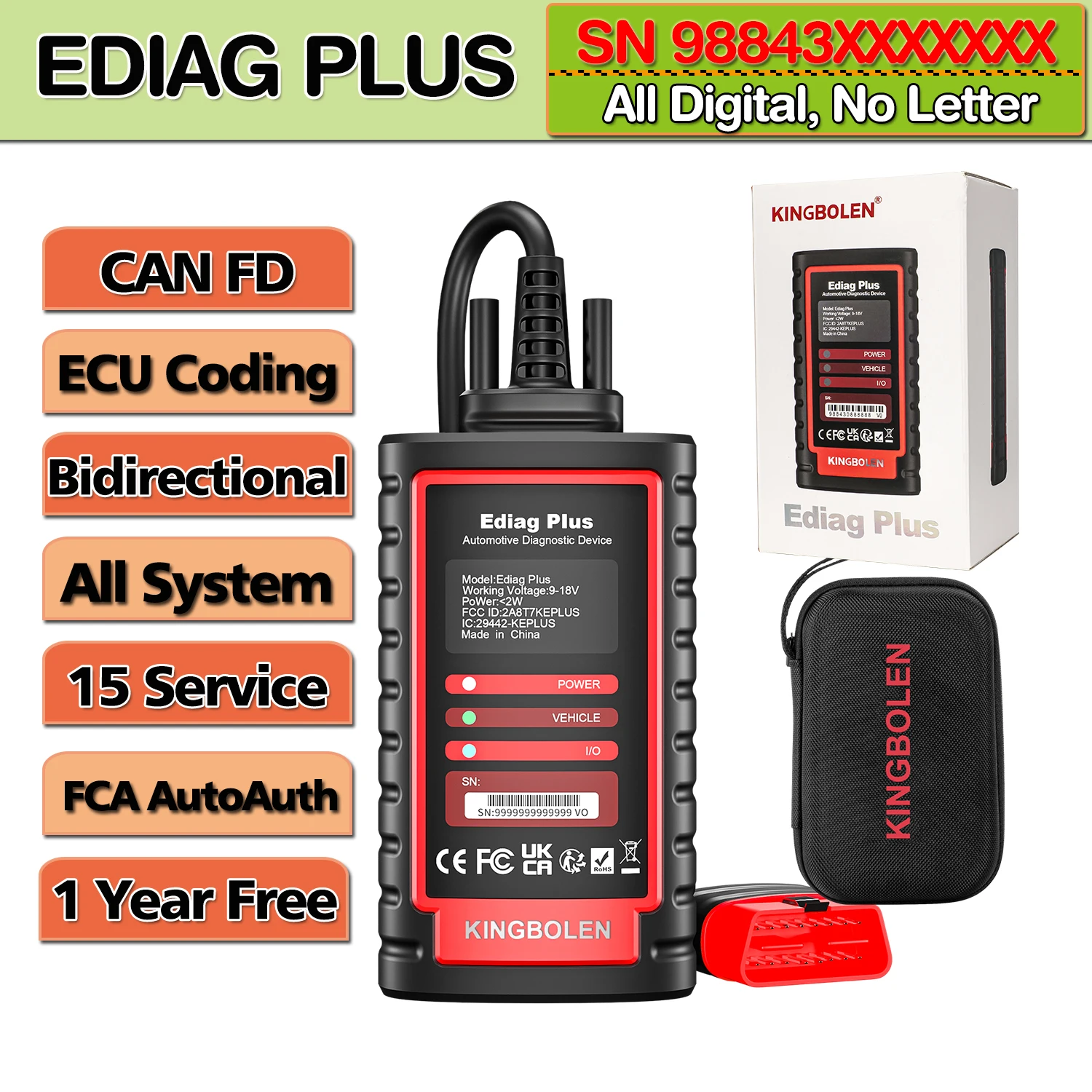 ThinkDiag 2 ALLE software 1 jaar Gratis update Auto Diagnostic tool ondersteuning CAN FD ECU Codering Actieve test 16 reset OBD2-scanner