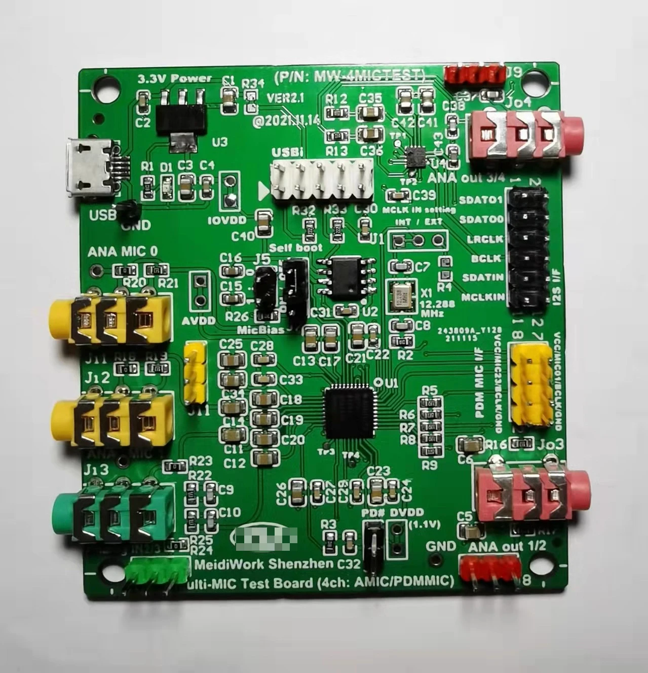 

ADAU1772/1777 Development Board MIC Test Board PDM to I2S